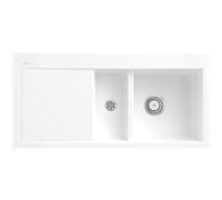 Villeroy und Boch évier Subway 67121FR1 vasque droite, avec garniture de vidage et fonctionnement manuel, blanc