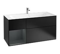 Villeroy und Boch Finion Villeroy und Boch F060HGPD 119,6x59,1cm, tablette gauche Midnight Blue Matt Lacquer , laqué noir mat