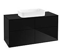 Villeroy und Boch Finion Villeroy und Boch G67200PH 120x60.3x50.1cm, verre noir mat, Glossy Black Lacquer