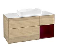 Villeroy und Boch Finion Villeroy und Boch G711HBPC 120x60.3x50.1cm, étagère à droite Peony , Oak Veneer