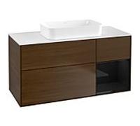 Villeroy und Boch Finion Villeroy und Boch G711PHGN 120x60.3x50.1cm, étagère à droite Glossy Black Lacquer , placage Glossy Black Lacquer
