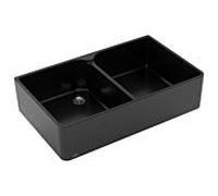 Villeroy und Boch garniture de vidange double 639001S5 match0 avec commande manuelle, ébène