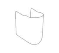 Villeroy und Boch Hotte de vidange O.NOVO 52660001 avec kit de fixation, blanc