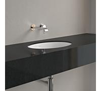 Villeroy und Boch Loop & friends 4A5501RW ovale, sans rangée de trous pour robinetterie, avec trop-plein, 57 x 38 cm, blanc pierre C-plus