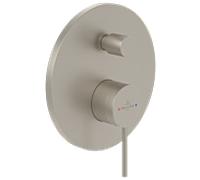 Villeroy und Boch Loop + Friends set de montage final TVS10635311364 mitigeur bain encastré, inverseur, montage mural, nickel brossé noir