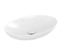 Villeroy und Boch Loop & friends vasque à poser 4A4801R1 62x42cm, ovale, sans banc de robinetterie, sans trop-plein, blanc C-plus