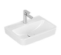 Villeroy und Boch O.novo lave-mains 43445001 50x37cm, carré, avec trou pour robinetterie, avec trop-plein, blanc