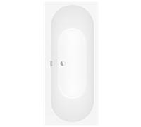 Villeroy und Boch Oberon 2.0 baignoire rectangulaire UBQ170OBR2DV-RW 170 x 75 cm, drain central, blanc pierre