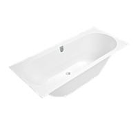 Villeroy und Boch Oberon 2.0 baignoire rectangulaire UBQ180OBR2DV-RW 180 x 80 cm, écoulement central, blanc pierre