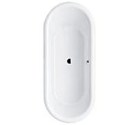 Villeroy und Boch Oval baignoire UBQ180NEU7V-01177, 2000 x 77, 2000 cm, drain au milieu, blanc