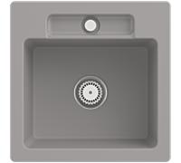 Villeroy und Boch Siluet évier 334501KD avec garniture de vidage et commande manuelle, Fossil