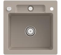 Villeroy und Boch Siluet évier 334502AM avec garniture de vidage et actionnement excentrique, amande