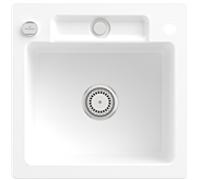 Villeroy und Boch Siluet évier 334502RW avec garniture de vidage et actionnement excentrique, Stone White