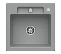 Villeroy et Boch Siluet évier 334502SL avec garniture de vidage et actionnement excentrique, Pierre