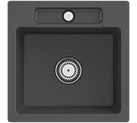 Villeroy und Boch Siluet évier 33451Fi4 avec garniture de vidage et le fonctionnement manuel, graphite