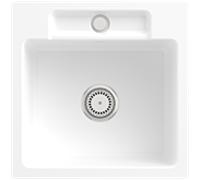 Villeroy und Boch Siluet évier 33451FRW avec garniture de vidage et commande manuelle, White Stone