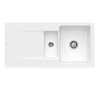 Villeroy & Boch V&B Évier encastré Siluet 60 R Flat avec garniture vidage, excentrique, blanc pierre Quantité:1