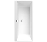 Villeroy und Boch Squaro Edge 12 baignoire rectangulaire UBQ180SQE2DV-RW 180 x 80 cm, blanc pierre, drain au milieu