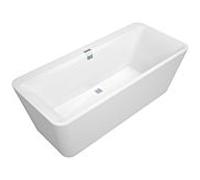 Villeroy und Boch Squaro Edge 12 Oval baignoire Q180SQE7PDT1V01 180x80cm, blanc , drain central, pose libre, jupe Graphit Noir