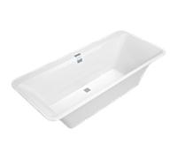 Villeroy und Boch Squaro Edge 12 Oval baignoire UBQ180SQE7DV-RW 180x80cm, drain central, pierre blanche