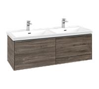 Villeroy & Boch Meuble sous-lavabo Subway 3.0 C56700RK 127,2×42,9×47,8 cm 2 tiroirs chêne pierre
