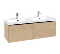 Villeroy & Boch Armoire sous lavabo Subway 3.0 C56701VJ 2 tiroirs 127,2x42,9x47,8 cm chêne nordique