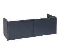 Villeroy & Boch Meuble sous lavabo Subway 3.0 127,2x42,9x47,8 cm sans LED bleu marine, 2 tiroirs