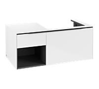 Villeroy und Boch Subway 3. 1930 C571L1VE 100,1x42,25x51,6cm, avec LED / poignée Volcano noir, blanc brillant