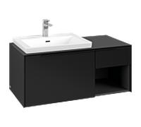 Villeroy & Boch Armoire sous lavabo Subway 3.0 C57201VL 2 tiroirs lavabo gauche Noir volcan