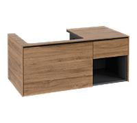 Villeroy und Boch Subway 3. 1930 C572L1RH 100,1x42,25x51,6cm, avec LED / poignée Volcano noir, chêne kansas