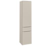 Villeroy und Boch Subway 3. 1930 C59100VN 40x171x36.2cm, charnière droite / poignée aluminium brillant, gris cachemire
