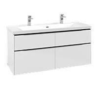 Villeroy und Boch Subway 3. 1930 C602L1VE 127,2x57,6x47,8cm, avec LED / poignée Volcano noir, blanc brillant