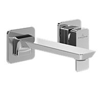 Villeroy und Boch Subway 3. 1930 mitigeur lavabo 2 trous TVW11200700061 bec fixe, sans garniture de vidange , montage mural, chromé