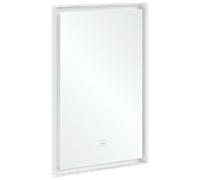 Villeroy und Boch Subway 3. 1930 Spiegel A4635000 cadre en aluminium, 50 x 75 x 4,75 cm, blanc mat