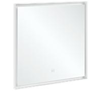 Villeroy und Boch Subway 3. 1930 Spiegel A4638000 cadre en aluminium, 80 x 75 x 4,75 cm, blanc mat