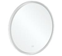 Villeroy und Boch Subway 3. 1930 Spiegel A4647100 cadre en aluminium, rond, 71,2 x 71,2 x 4,5 cm, blanc mat