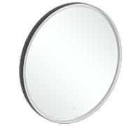 Villeroy und Boch Subway 3. 1930 Spiegel A46471BC cadre en aluminium, rond, 71,2 x 71,2 x 4,5 cm, noir mat / blanc mat