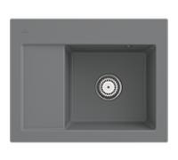 Villeroy und Boch Subway 45 Évier compact à encastrer 331300SL évier à encastrer à droite, 650 x 510 mm, pierre CeramicPlus