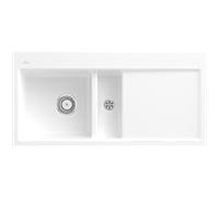 Villeroy & Boch V&B Évier affleurant Subway 60 Flat gauche, avec garniture vidage, blanc pierre Quantité:1