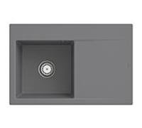Villeroy und Boch Subway Style 45 Évier plat à encastrer 334801SL gauche, avec garniture de vidage , pierre CeramicPlus, 78 x 51 cm