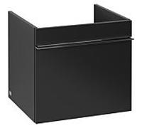 Villeroy und Boch Venticello A93101PD 46,6 x 42 x 42,6 cm, poignée chromée, Black Matt Lacquer