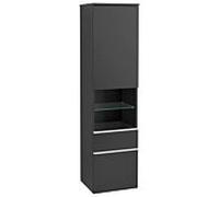 Villeroy und Boch Venticello A95202PD 40,4 x 154,6 x 37,2 cm, gauche, poignée blanche, Black Matt Lacquer
