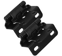 VILLFUL 2 Pièces Charnière de Meuble Semi-enveloppante 1/2 Pouce en Acier Noir, Fermeture Automatique, Design Moderne et Fonction Polyvalente pour Portes D'armoires et Camping-