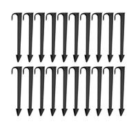 VILLFUL 20 pièces Piquets De Soutien Pour Tuyaux Irrigation Pour Potagers Et Jardins, Anti-bouchage Et Maintien Du Tube, PP Noir, 11 cm