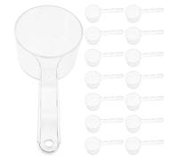 VILLFUL 20pièces Cuillère Doseuse Plastique Transparent pour Liquides et Poudres avec Long Manche pour Mélanger Masques Faciaux et Ingrédients