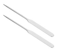 VILLFUL 2pièces Spatule Cosmétique Acier Inoxydable avec Manche Long pour Mélange Maquillage Professionnel Fond de Teint Visage et Ongles Outil et Hygiénique