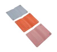 VILLFUL 3 Pièces Portable Nail Drill Bit Organizer Bag With Snap Lock Display And Protective Inner Lining Manicure Tool Storage Case In Orange