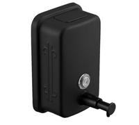 VILLFUL Acier Inoxydable Distributeur de Savonnette Mural Noir 500ml | Rechargeable et Réutilisable, Design Fixé au Mur, pour Hôtel et Maison, Lotion, Plusieurs styles
