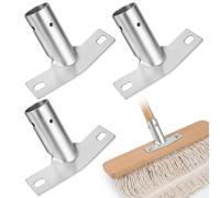 VILLFUL Adaptateur Connecteur Robuste pour Manche de Balai en Fer Argenté 3pcs Outil de Nettoyage Domestique Polyvalent pour Tête de Balai Compatible