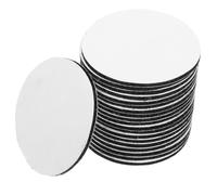 VILLFUL Adhésif Rond à Scratch 6 Cm, 20 Paires Noires, Petits Anneaux Adhésifs Auto-agrippants, Fixation Antidérapante pour Nappes et Tapis, Utilisation Polyvalente en Bureau et Maison
